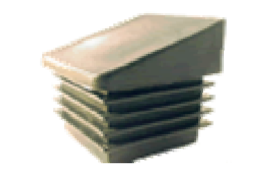 Taco para tubo de 30x30 mm inclinado